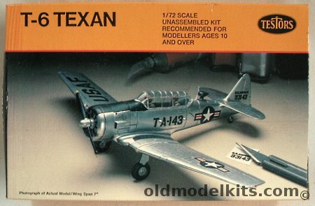 Testors 1/72 North American T-6 Texan (ex-Hawk), 610 plastic model kit